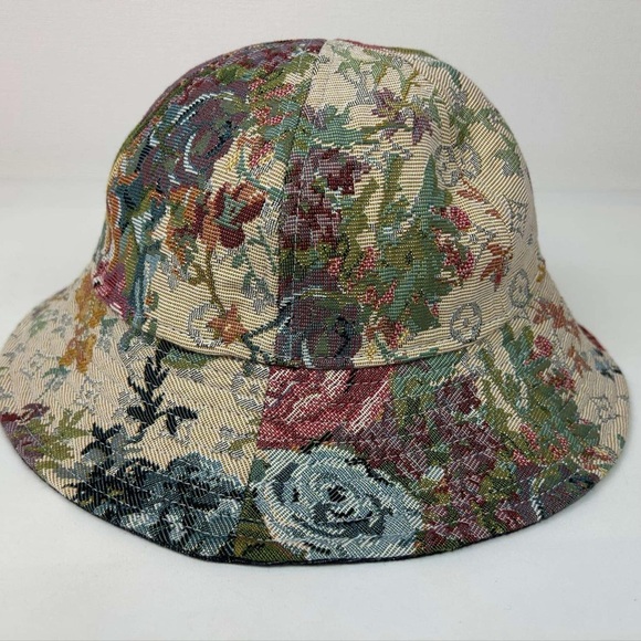 Louis Vuitton Accessories - Louis Vuitton Multicolor Floral Bucket Hat Reversible denim print